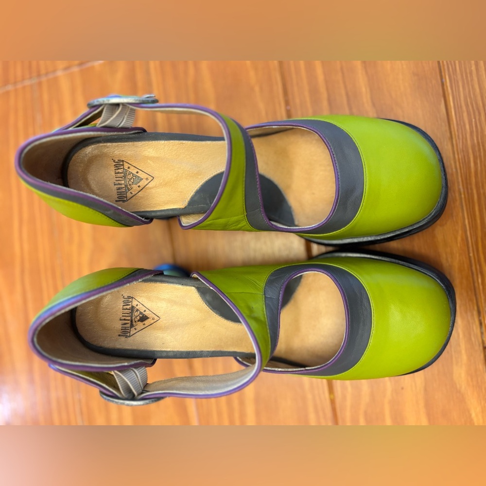 John Fluevog Women's Lime and Gray Heels, 10.5 - Picture 8 of 10